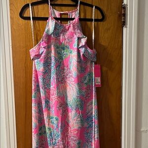 Lilly Pulitzer Pink and Blue Maxi Dress